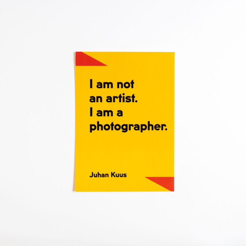 Postkaart: JUHAN KUUS. Photographer