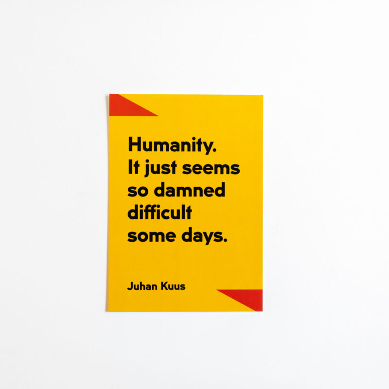 Postkaart: Juhan Kuus. Humanity