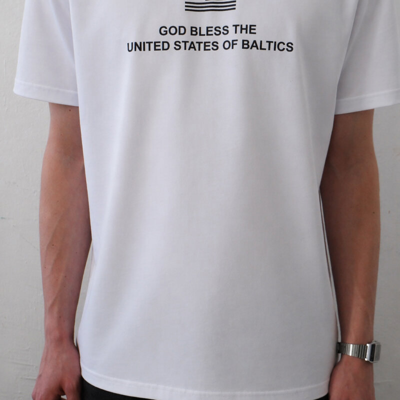 Unisex T-särk: God Bless The United States of Baltics (White)